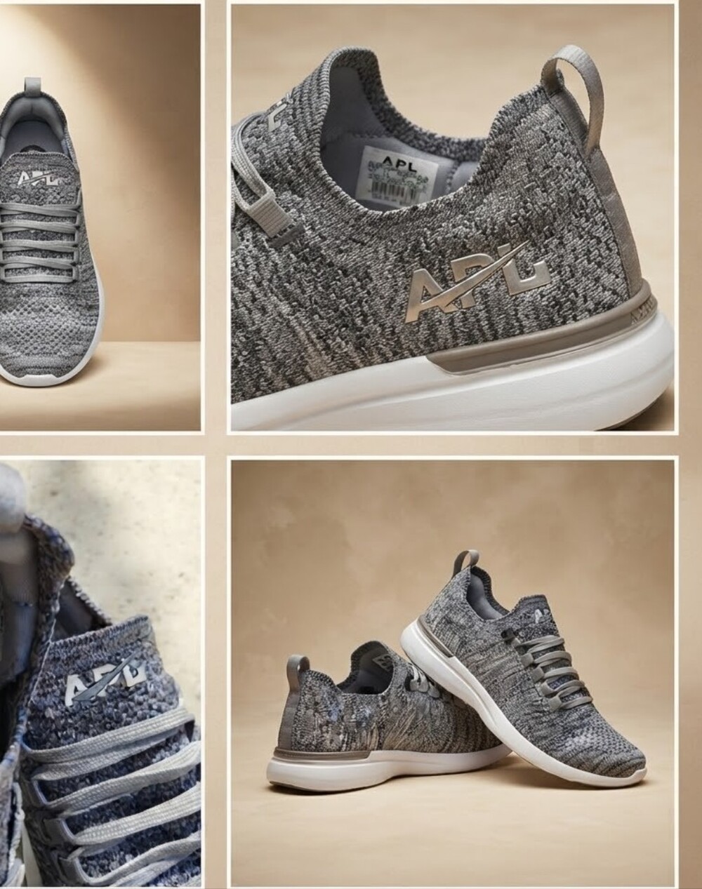 ​APL Athletic Propulsion Labs TechLoom Breeze Gray Knit Sneakers Running Shoes
